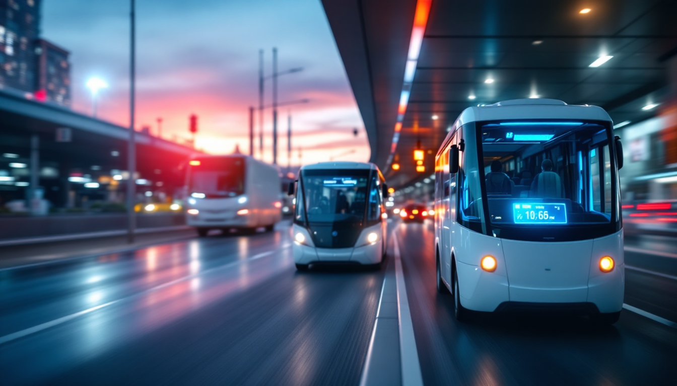 Autonome vrachtwagen rijdt op Europese snelweg met moderne technologie sensors